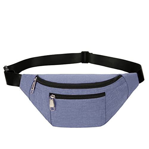 Fanny Pack for Men & Women, Fashion Waterproof Waist Packs with Adjustable Belt, Casual Bag Bum Bags for Travel Sports Running. - color: Purple1