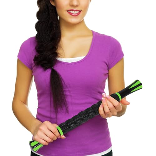 Muscle Roller Massage Stick Manual Roller for Muscles Dual Handle Body Massager Tool for Legs Arms Back Calves Portable Deep Tissue Massage for Athletes and Runners