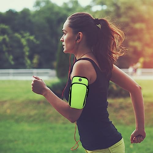 PATIKIL Phone Arm Band for Running, Running Phone Carrier Armband Cell Phone Holder for Runners Green - color: Green