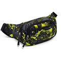 Large Fanny Pack for Men Women NSYOOMH, Crossbody Waist Bag 5-Zipper Pocket - color: Fluorescent Green