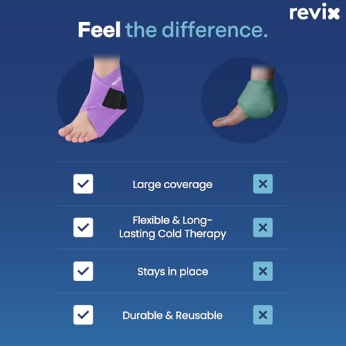 REVIX Foot Ice Pack Wrap, All-in-One Wearable Design, Purple - style: Purple-1 Pack