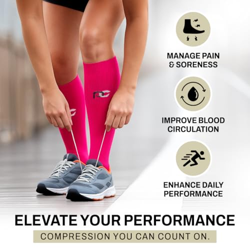 PRO Compression Marathon Socks - color: Pink, size: Large-X-Large