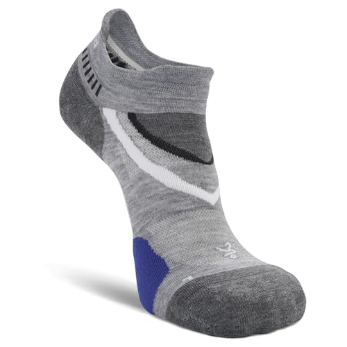 Balega Unisex Adult UltraGlide Friction-Free No-Show Running Socks (1-Pair) - color: Mid Grey/Charcoal, size: Large