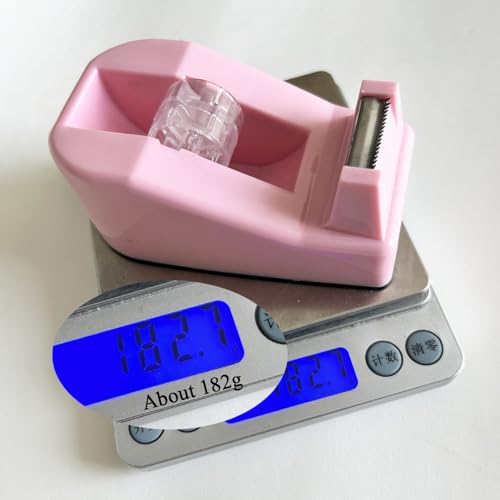 Desktop Tape Dispenser Heavy Duty Desk Accessories Floral Office Tape Dispensers, Weighted Non-Skid Base, Macaron Purple - color: Purple