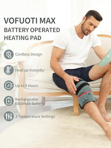 Portable Cordless Leg Heating Pad with Battery