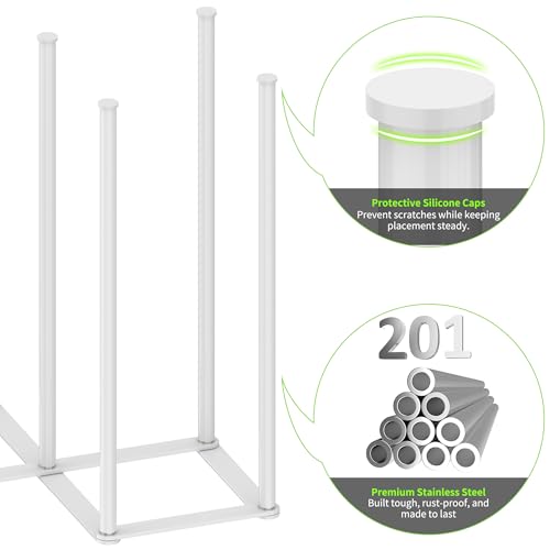 Collapsible Bottle Drying Rack, Foldable Baby Bottle Drying Rack, Portable Drainer Stand Holder for Water Bottles, Cup, Reusable Silicone Bag, Cutting Board (White) - color: White
