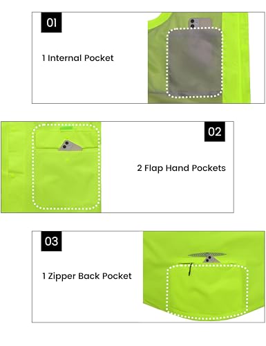 Little Donkey Andy Men's Hooded Cycling Vest - color: Fluorescent Yellow, size: Large