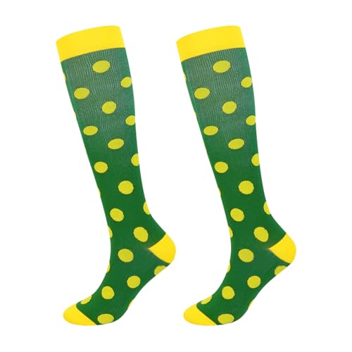 Junely Compression Socks for Women Knee High Striped Polka Dot Stockings - color: A5-dot