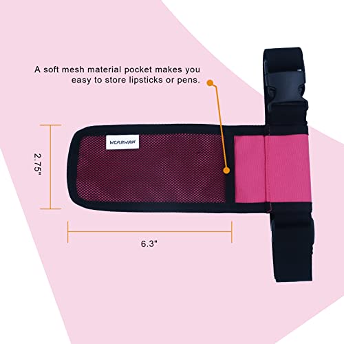 Massage Oil Holster, Adjustable and Durable Massage Holster, Bag only, Bottle not Included - color: Fuchsia