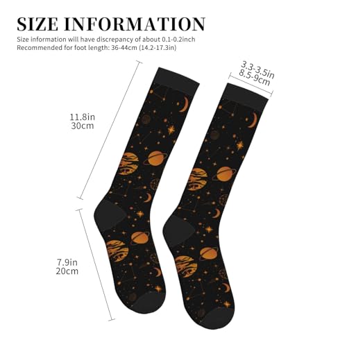 Compression Socks, Unisex 15-20 mmHg Knee High Support Socks - color: Galaxy1