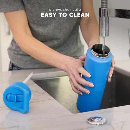 Simple Modern Kids Water Bottle with Straw Lid | Vacuum Insulated Stainless Steel Metal | Reusable Leak Proof BPA-Free Thermos for School | Summit Collection | 18oz, Kelly Green - color: Kelly Green (Pack of 1), style: 18oz