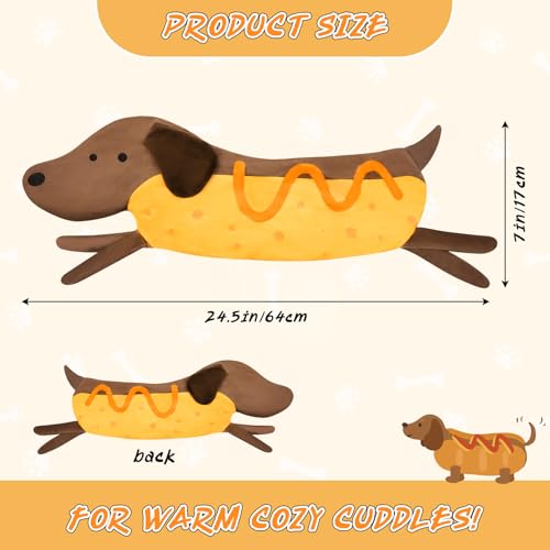 Microwave Heating Pad - 23 Inch Cute Brown Dachshund Heating Pad - style: Brown Dachshund