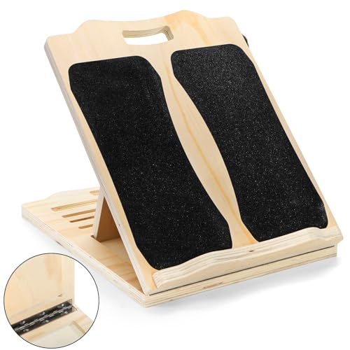 Yarlung Wooden Slant Board for Calf Stretching, Portable Squat Incline Board for Knees Ankle Leg Heel, Adjustable 5 Angles Calf Stretch Wedge for Exercise, Physical Therapy (Pack of 2) - size: 16"L x 12.5"W x 1.5"H (Pack of 2)