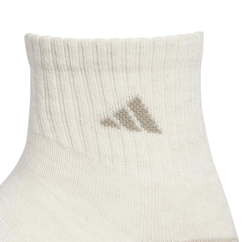 adidas Cushioned 3.0 3-Pack Quarter Socks - color: Alumina Heather/Cool Light Heather/Wonder Silver/3/Color