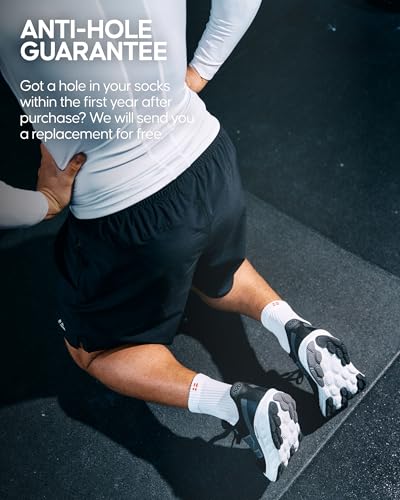 DANISH ENDURANCE Running Socks for Men & Women, Quarter Socks, 3 & 5-Pack - color: Black/Grey, size: Medium