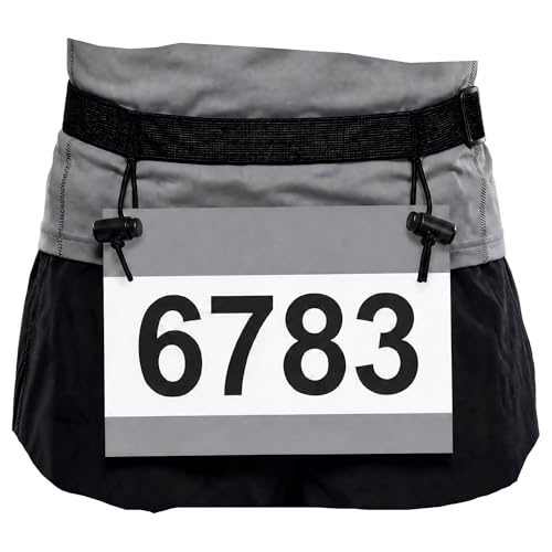 BRBASAP Race Belt Adjustable Lightweight Bib Holder Running Strap Comfortable Triathlon Number Carrier For Marathon Cycling Jogging Racing Events Adults