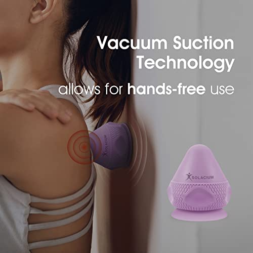Solacium Mountable Massage Therapy Tool - Multi-Surface Suction Cup Wall Massage Tool for Sore Muscles, Myofascial Release, Stress Relief, Trigger Point and Deep Tissue Massage (Purple) - color: Purple