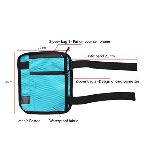 Practical Phone Leg Straps, Running Armband Sleeve Phone Holder with Adjustable Strap for Sports Exercise Workout - color: Black