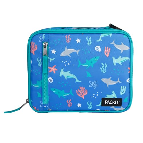 PackIt Freezable Classic Lunch Box, Sea Shark - color: Sea Shark
