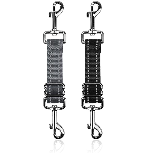 YUEPET 2 Pack Safety Clip for Dog Collar, Prong Dog Collar Safety Clips - color: Grey+Black