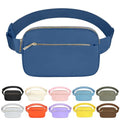 Fashion Fanny Bag-Waist Pack With Adjustable Belt Bag-Unisex Crossbody Pack For Travel Running Hiking-Blue - color: 3-Zipper Blue