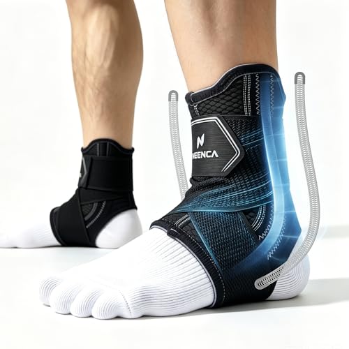 Adjustable Ankle Support Brace with 2 Stabilizers for Sports&Daily - 1Pack - size: Large