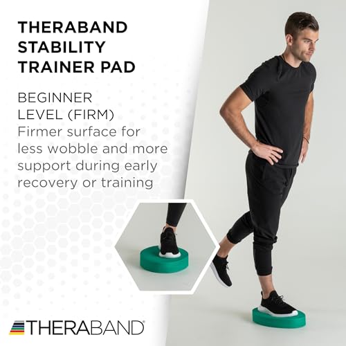 THERABAND Stability Trainer Pad - color: Green - Firm- Beginner, size: Set of 2