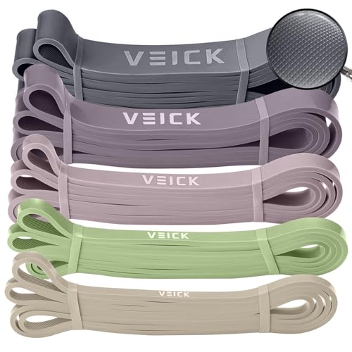 VEICK Pull Up Assist Resistance Bands for Home Gym - color: Green/Purple Set of 5