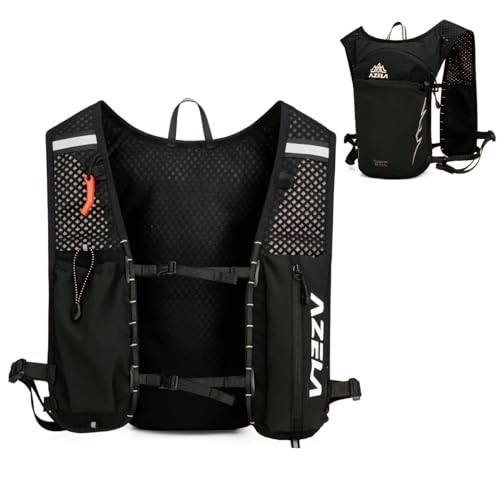 JEELAD Hydration Backpack Lightweight Vest for Hiking Trail Running Gear Cycling Marathon for Women Men - color: E - Black (10L) - only Vest