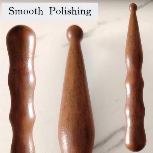Wooden Acupoint Massage Pen, Hand Foot Meridian Acupressure Stick - size: Portable