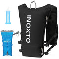 INOXTO Running Hydration Vest Backpack,Lightweight Insulated Pack with 1.5L Water Bladder Bag Daypack for Hiking Trail Running Cycling Race Marathon for Women Men - color: Black dark white
