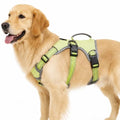 Escape Proof Dog Harness, No Escape No Pull Reflective Dog Harness with Durable Handle, Adjustable Heavy Duty Vest for Small Medium Large Dogs, Walking and Training (Green,L) - color: Green, size: L (Pack of 1)
