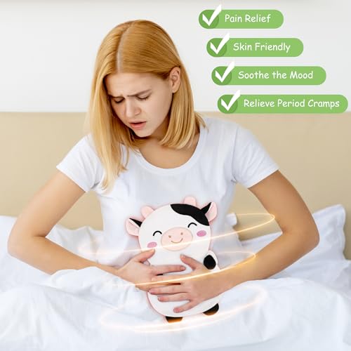Cow Microwavable Heating Pad for Cramps Period Pain Relief Cute Heating Pad - style: Milk Cow