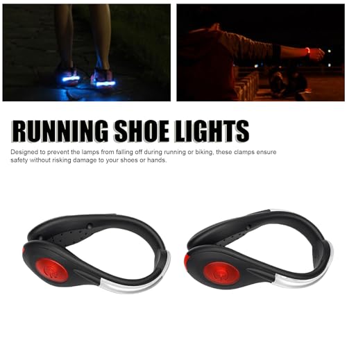 LED Shoes Clip Lights, USB Charging Clip On Shoe Lights, Safety Night Running Gear for Walking Jogging Biking Cycling Biking Accessories - color: Red