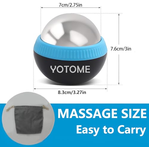 Cold Massage Roller Ball – Ice Massage Ball Cold and Hot for Deep Tissue and Sore Muscle Relief of Stiffness and Stress, Body, Neck, Back, Foot