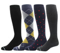 Dr. Motion 4 Pairs Compression Socks for Men, Knee High - color: Mcomp-sl16