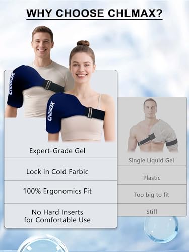Shoulder Ice Pack Wrap for Rotator Cuff Cold Therapy Brace - color: X-large Blue