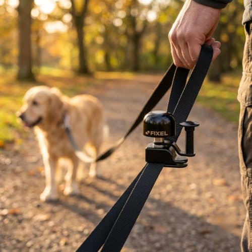 Fixel Clip-On Running Bell for Runners, Hands-Free Wearable Trail Bell for Hydration Vest or Wrist Strap, Loud Clear Ding, Ultralight Copper & Aluminum