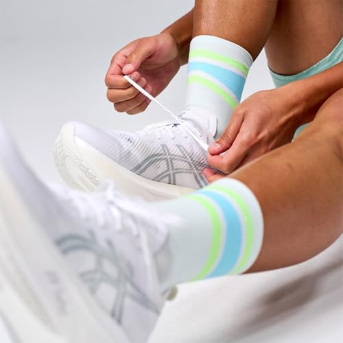 Feetures Elite Light Cushion Mini Crew Sock - color: Mint Bounce (1 Pair), size: Large