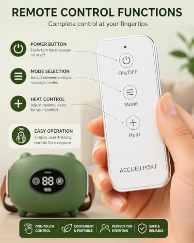 2026 Upgraded Neck Back Shoulder Massager with Heat and Remote Control, Massagers for Neck and Back Pain Relief, 4D Kneading Massager, Cordless Neck Massager
