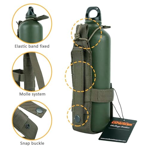 EXCELLENT ELITE SPANKER Tactical Military Portable Belt Bottle Holder Pouch - color: Ranger Green