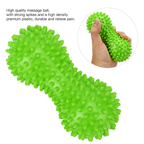 PVC Peanut Massage Ball, Peanut Massage Roller, Spiky Massage Ball, Yoga Spike Ball for Muscle Hand Planta Pedis Relaxation (Green)