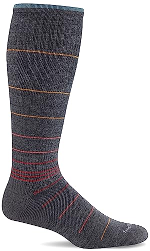 Sockwell Men's Circulator Moderate Graduated Compression Sock - color: Charcoal 2, size: Medium-Large