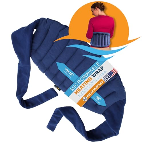 SunnyBay Microwavable Heating Pad, Bean Bag Wrap, 10x18 inch, 2.8 lb - color: Navy Blue