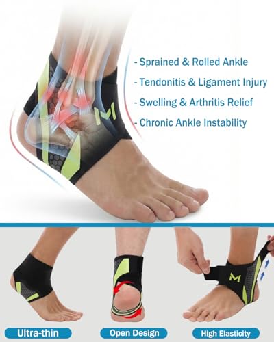 2-Pack Ankle Brace for Men & Women,Adjustable Lace up Ankles Sock,Basketball Ankle Stabilizer with Straps,Orthopedic Compression Sleeve for Plantar Fasciitis Relief,Tendonitis,Sprained(Purple) - color: Purple