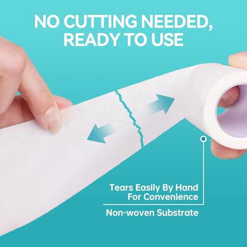 Dimora Paper Medical Tape 8 Rolls- Hypoallergenic White Surgical Tape for Sensitive Skin，Breathable First Aid Wound Tape with Pain-Free Removal，Secures Dressing and Medical Devices -2" x 10 Yards - color: White-Paper Tape 8 Rolls 2" x 10yd