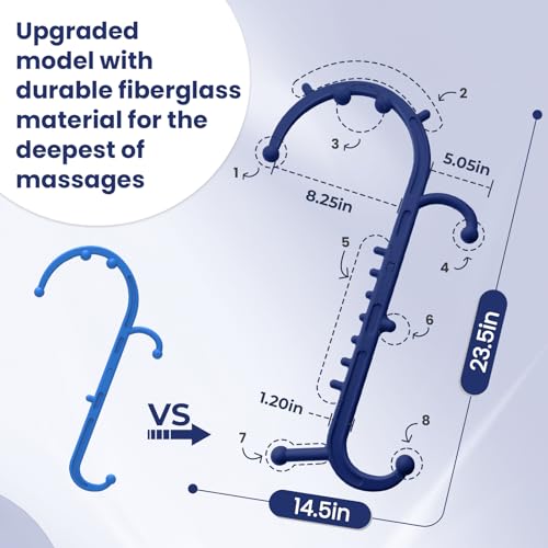 Ranarose Deep Tissue Back & Neck Massager for Body Muscle Pain Relief - color: Dark Navy Blue