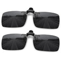 MEETSUN Polarized Clip On Sunglasses for Men Women, Fit Over Glasses - color: 2pack-black*2