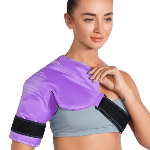 REVIX Ice Pack for Shoulder Rotator Cuff, Reusable Gel Cold Pack - size: Standard, style: Purple