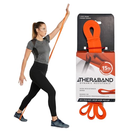 THERABAND High Resistance Band, Exercise, Physical Therapy, 15 lb, Red - size: Light (15 lbs)